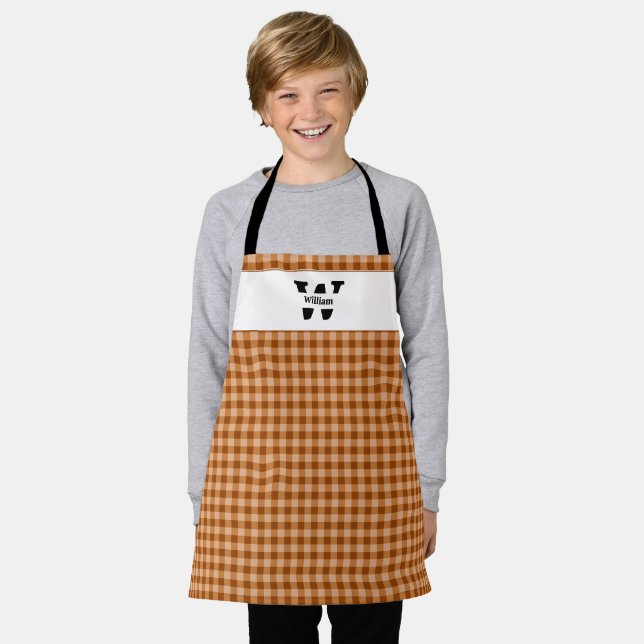 Monogram Gingham Schürze (Getragen)