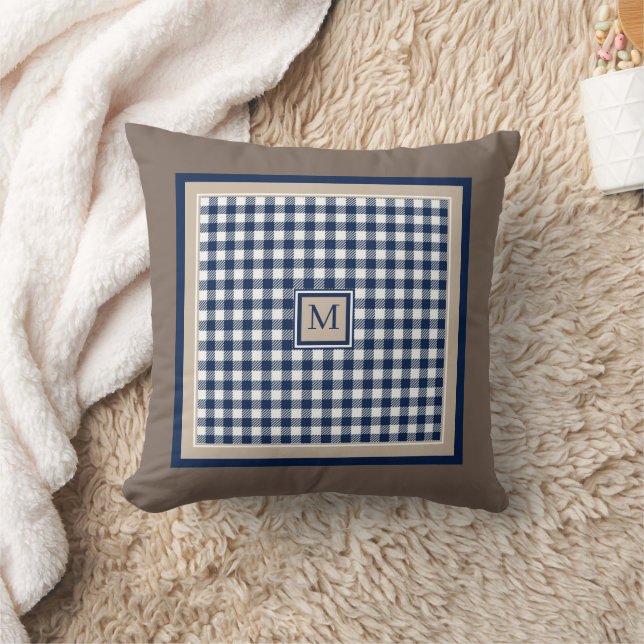 Monogram Gingham Tablecloth Kissen (Decke)