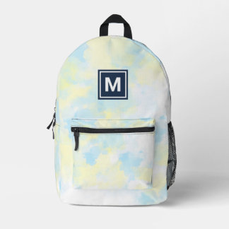 Monogram Girly Pastel Krawatte-Farbstoff-Rucksack Bedruckter Rucksack