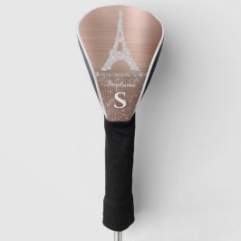 Monogram Girly Rose Gold Diamond Sparkasse Paris Golf Headcover