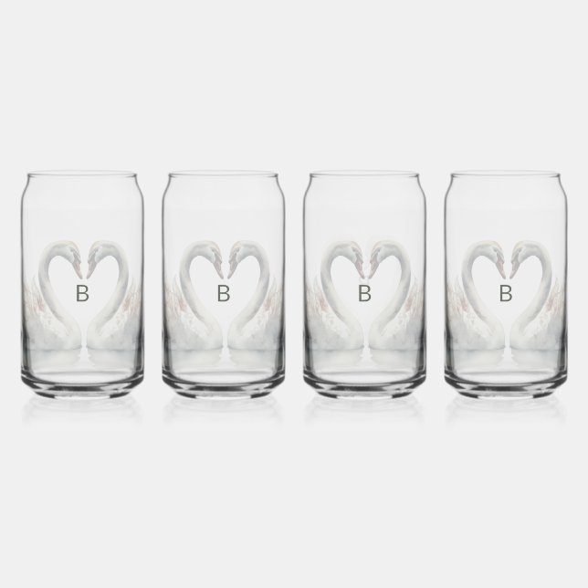 Monogram Glassware Set Trinkbehälter Dosenglas (Vorderseite)