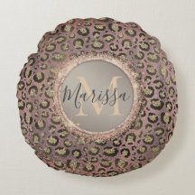 Monogram Glittery Chic Leopard Rose Gold
