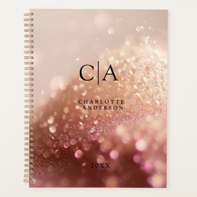 Monogram Glitzer Planner Planer (Vorderseite)