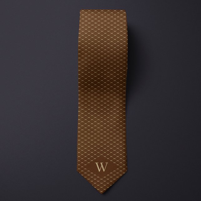 Monogram Gold Chain Link Muster Krawatte (Von Creator hochgeladen)