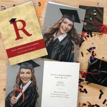 Monogram Gold Foil Alphabet R Modernes Foto Grad