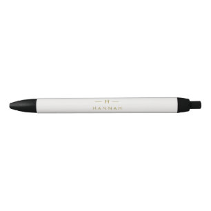 Monogram Gold Gray Minimalistisch Elegant modern Kugelschreiber