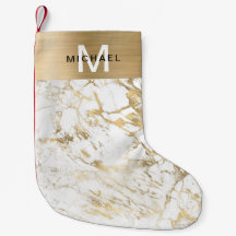Monogram Gold Metallic White Marmor