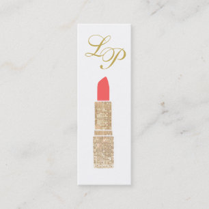 Monogram Gold Sequel Lipstick Makeup Artist Mini Visitenkarte