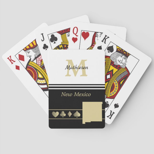 Monogram Gold Silhouette New Mexico Spielkarten (Rückseite)