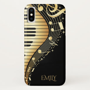 Monogram Gold und Black Music Keys Case-Mate iPhone Hülle