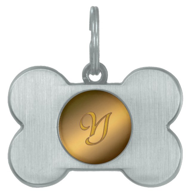 Monogram Gold Y Tiermarke (Vorderseite)