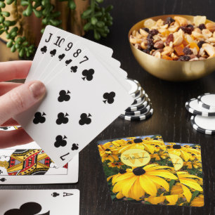Monogram Golden Rudbeckia Black Mit Augen Susan Bl Spielkarten