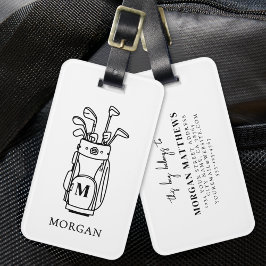 Monogram Golf Bag Gepäckanhänger