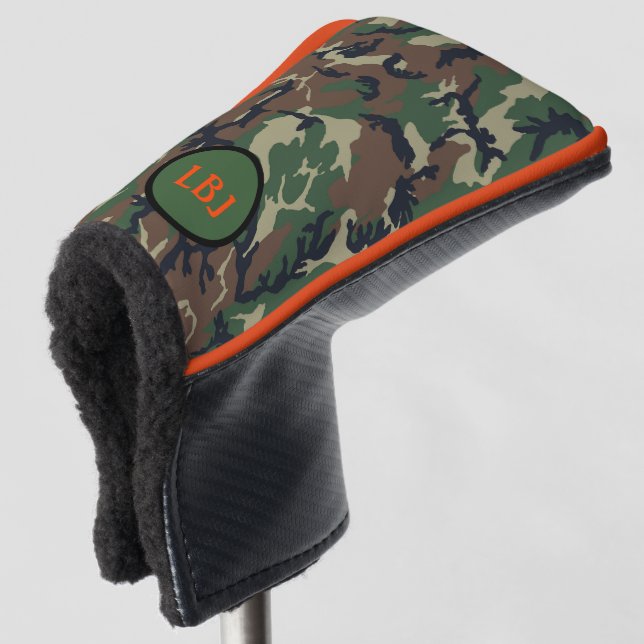 Monogram Golf Head Cover Camouflage Personalisiere Golf Headcover (3/4 Vorderseite)