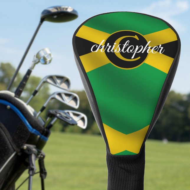 Monogram Golf Headcover (Jamaican Flag Name Monogram Golf Head Cover
)