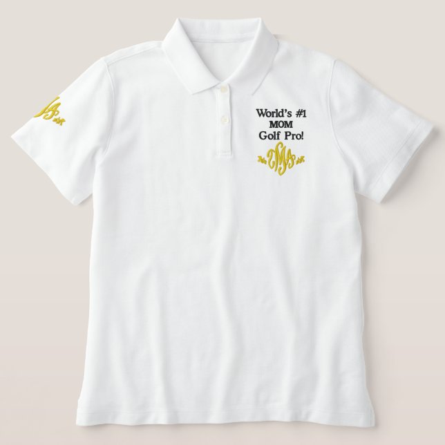 Monogram Golf Number One Mama Yellow (Design Vorderseite)