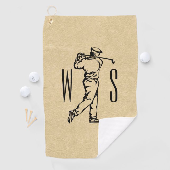 Monogram Golf Sports Design Leaalook Golfhandtuch (Insitu)