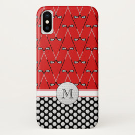 Monogram Golfmuster rot Case-Mate iPhone 14 Hülle