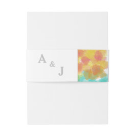 Monogram Gouache Watercolor Wedding Einladungsbanderole