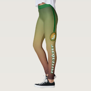 MONOGRAM GRADIENT GREEN mit dem Namen Ombre Leggings