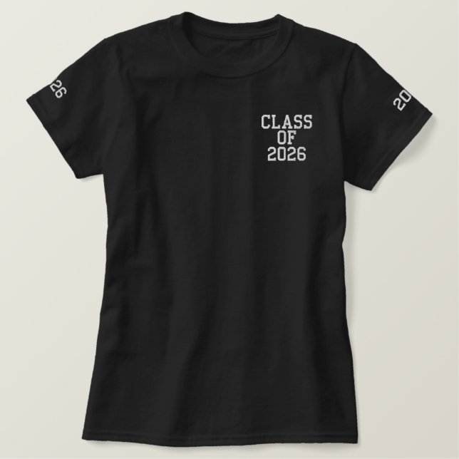 Monogram Graduation Embroidered T Shirt (Design vorne)