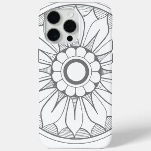 Monogram Gray Modern Daisy Medallion Muster title_seo2