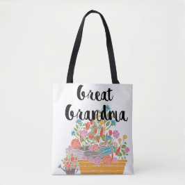 Monogram Great-Oma Flower Garden Design Tasche
