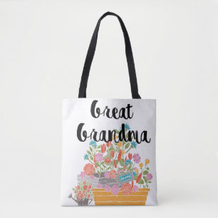 Monogram Great-Oma Flower Garden Design Tasche