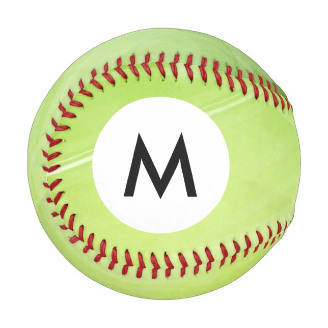 Monogram Green Light Design im Hi-Tech-Stil Baseball (Vorderseite Links)