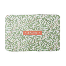 Monogram Greenery Botanical Pattern Green Orange