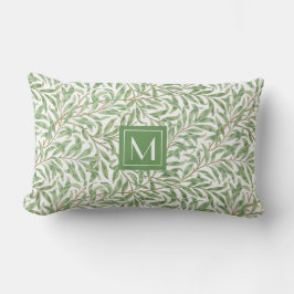 Monogram Greenery Botanical Pattern William Morris Lendenkissen