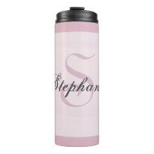 Monogram Grey Pink Trendy Elegante Girly Modern