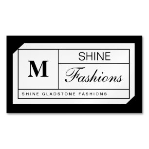 Monogram Grid Magnetische Visitenkarte