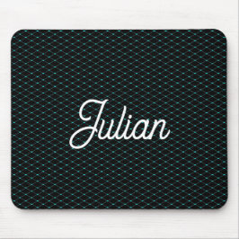 Monogram-grünes Netznetz schwarz Mousepad