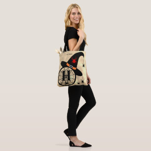 Monogram H Halloween Sky Hexenspinnen Name Tasche