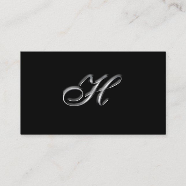 Monogram-H-Visitenkarten Visitenkarte (Vorderseite)