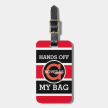 Monogram-Hände von meinem Bag-Text auf Red White B