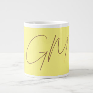 Monogram Handwriting Initials Beruflich Modern Jumbo-Tasse