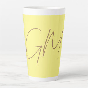Monogram Handwriting Initials Beruflich Modern Milchtasse