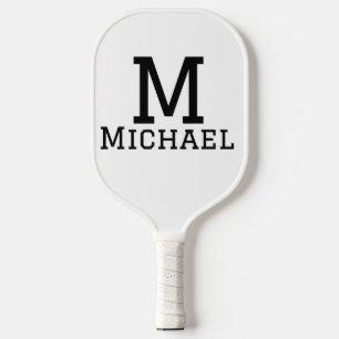 Monogram Hauptstadt masculine fügen Sie Namen einf Pickleball Schläger