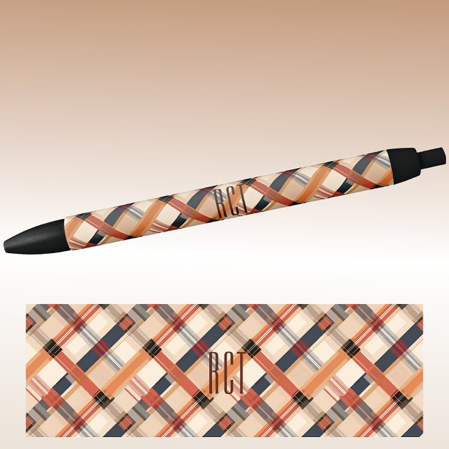 Monogram | Herbst-Diagonal-Kariert-Tinte Kugelschreiber (Von Creator hochgeladen)