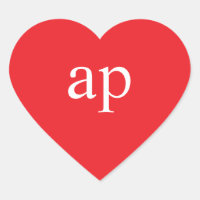 MONOGRAM HERZSTEUERELEMENT | Initial Red Heart Lab