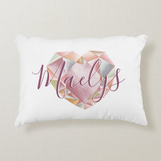 Monogram hinzufügen oder Niedlich Blush Pink Heft Dekokissen