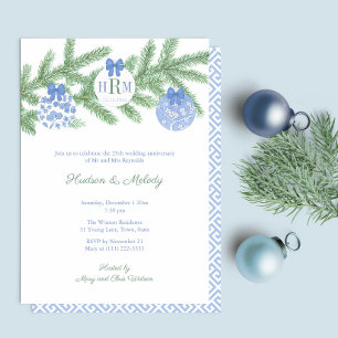 Monogram Hochzeitjubiläum-Party für Smart Holidays Einladung