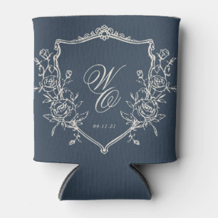 Monogram-Hochzeitsgeschenk für klassisches Marineb Dosenkühler