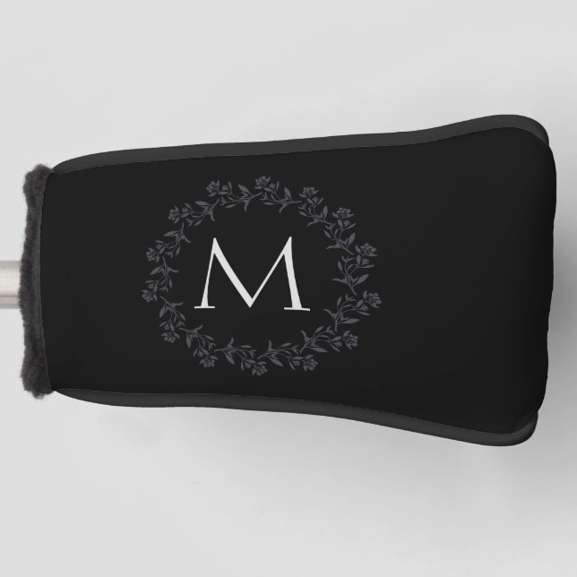 Monogram Hübsch Floral Wreath Golf Head Cover Golf Headcover (Vorderseite)
