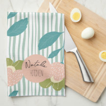 Monogram hübsch stylish Script Retro floralblau