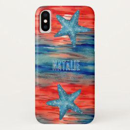 Monogram Hübsche handgemalte Ozeane Starfish Case-Mate iPhone Hülle