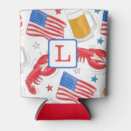 Monogram Hummer Beer Flag Star Dosenkühler