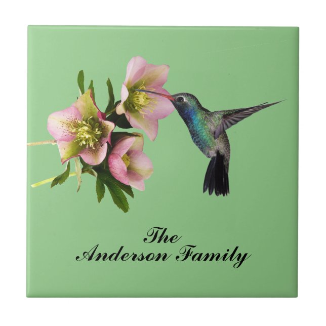 MONOGRAM HUMMINGBIRD FLIESE (Vorderseite)